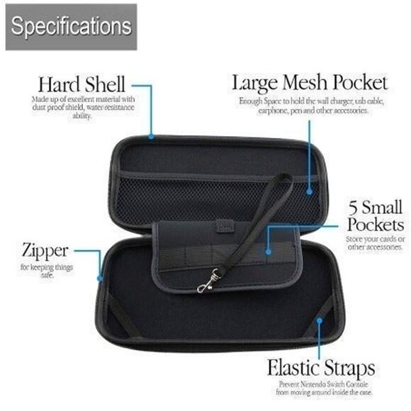 NEW Nintendo Switch Hard Case in SILVER - Picture 2 of 9